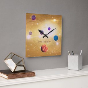 Universe Square Wall Clock