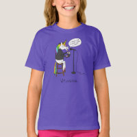 Universe Unicorn Poetry Funny Girl's Kid's T-shirt