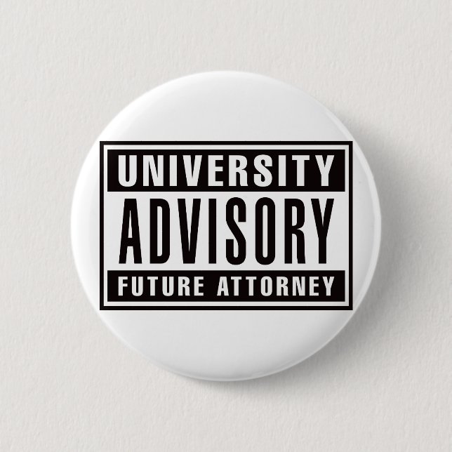 University Advisory Future Attorney 6 Cm Round Badge (Front)