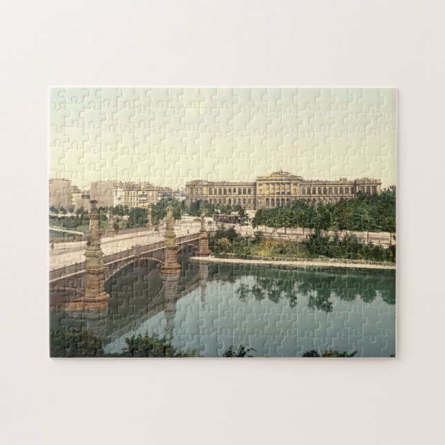 University and Bridge, Strasbourg, Alsace, France Jigsaw Puzzle (Horizontal)
