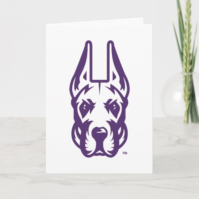 University at Albany Great Dane Mascot Head Card (Front)