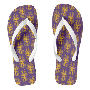 University at Albany Great Dane Mascot Head Flip Flops