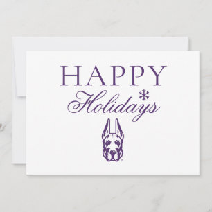 University at Albany Great Dane Mascot Head Holiday Card