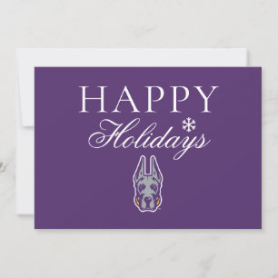 University at Albany Great Dane Mascot Head Holiday Card