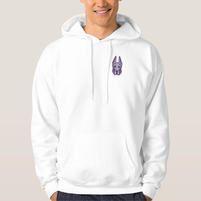 University at Albany Great Dane Mascot Head Hoodie (Front)
