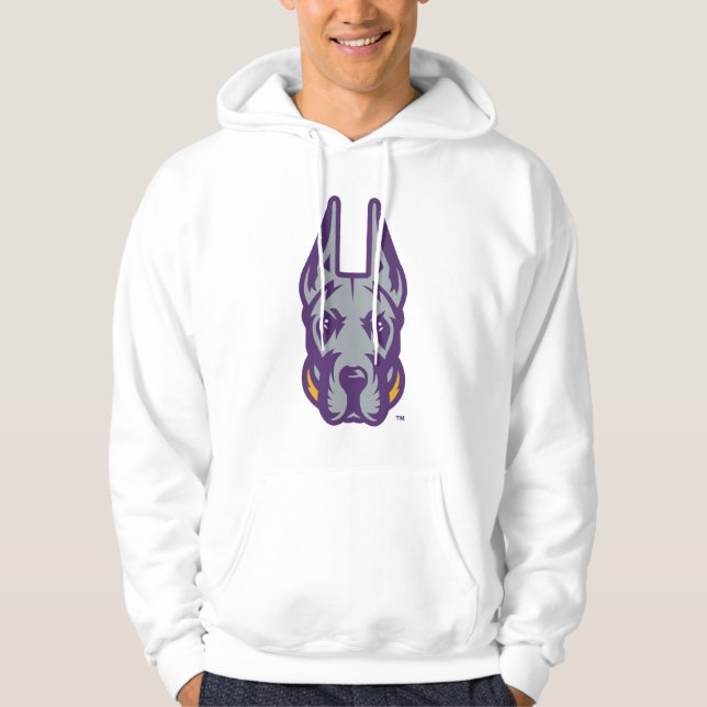 University at Albany Great Dane Mascot Head Hoodie (Front)