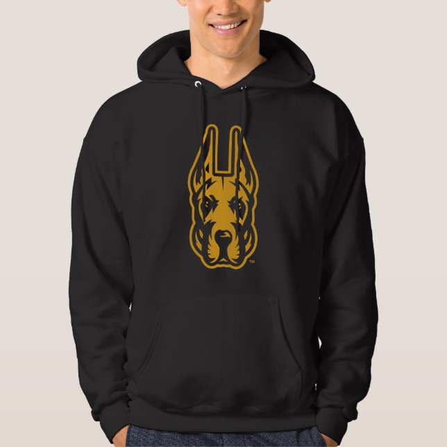 University at Albany Great Dane Mascot Head Hoodie (Front)