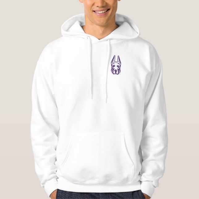 University at Albany Great Dane Mascot Head Hoodie (Front)