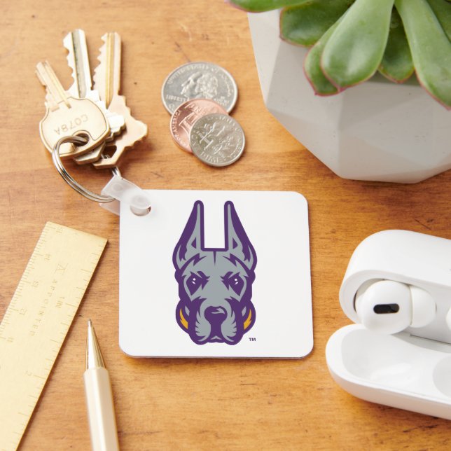 University at Albany Great Dane Mascot Head Key Ring (Desk)