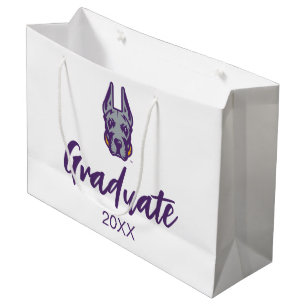 University at Albany Great Dane Mascot Head Large Gift Bag