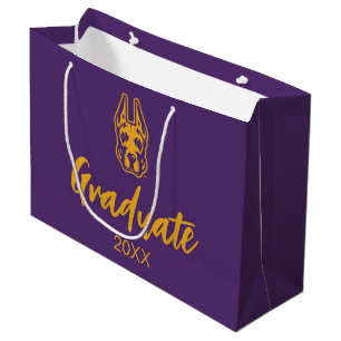 University at Albany Great Dane Mascot Head Large Gift Bag