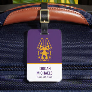 University at Albany Great Dane Mascot Head Luggage Tag