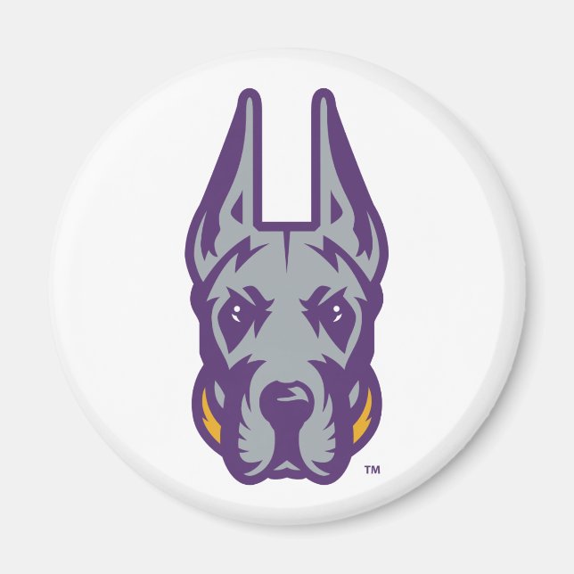 University at Albany Great Dane Mascot Head Magnet (Front)