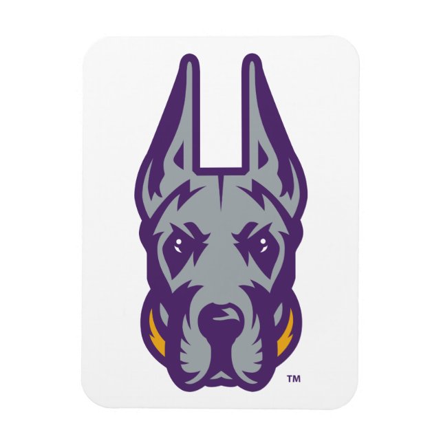 University at Albany Great Dane Mascot Head Magnet (Vertical)