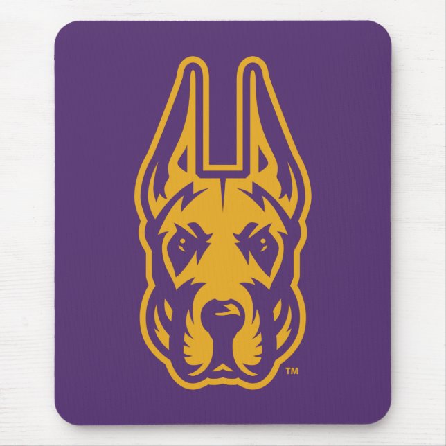 University at Albany Great Dane Mascot Head Mouse Mat (Front)
