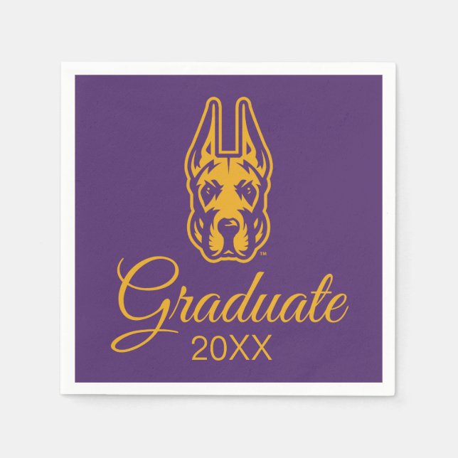 University at Albany Great Dane Mascot Head Napkin (Front)