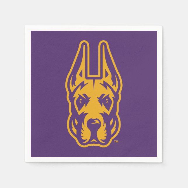 University at Albany Great Dane Mascot Head Napkin (Front)