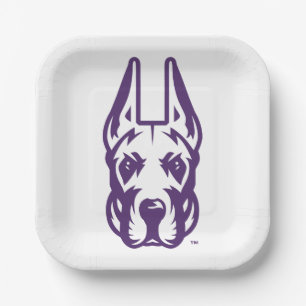 University at Albany Great Dane Mascot Head Paper Plate