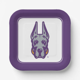 University at Albany Great Dane Mascot Head Paper Plate