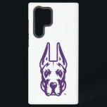 University at Albany Great Dane Mascot Head Samsung Galaxy Case<br><div class="desc">This design is a close-up of the University at Albany Great Dane mascot head. The illustration uses bold purple outlines with detailed shading in grey for the Great Dane's face, highlighting its angular features. The eyes are sharp, and the expression conveys alertness and strength. Accents of gold appear on either...</div>