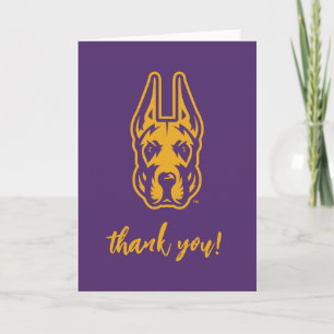 University at Albany Great Dane Mascot Head Thank You Card