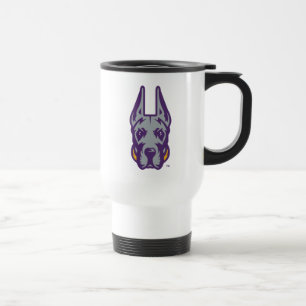 University at Albany Great Dane Mascot Head Travel Mug