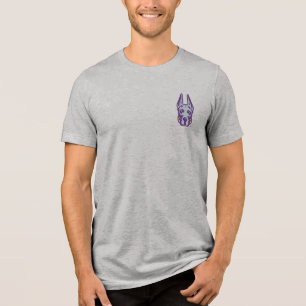 University at Albany Great Dane Mascot Head Tri-Blend Shirt