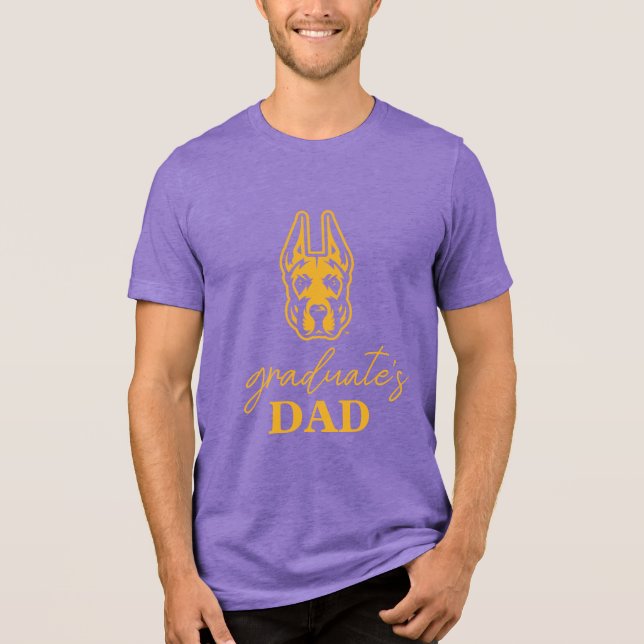 University at Albany Great Dane Mascot Head Tri-Blend Shirt (Front)