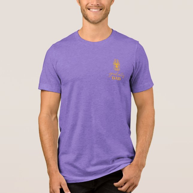 University at Albany Great Dane Mascot Head Tri-Blend Shirt (Front)