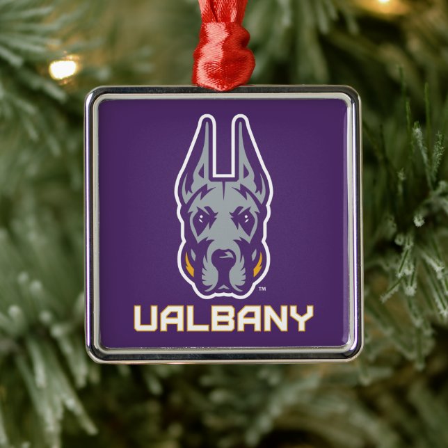 University at Albany Great Danes Metal Tree Decoration (Tree)