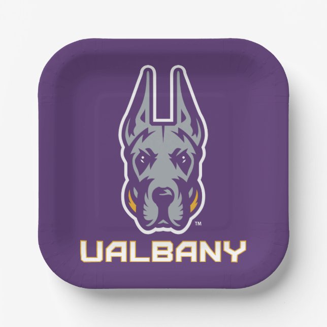 University at Albany Great Danes Paper Plate (Front)