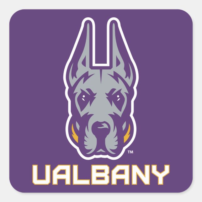 University at Albany Great Danes Square Sticker (Front)