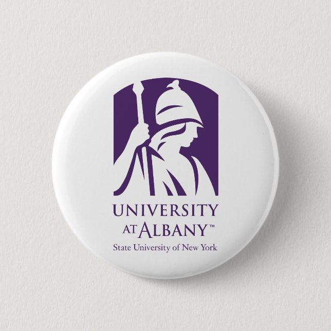 University at Albany Iconic Logo 6 Cm Round Badge (Front)