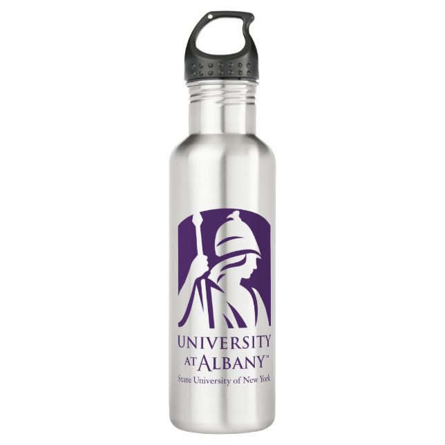 University at Albany Iconic Logo 710 Ml Water Bottle (Front)