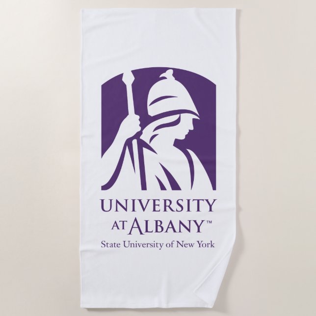 University at Albany Iconic Logo Beach Towel (Front)