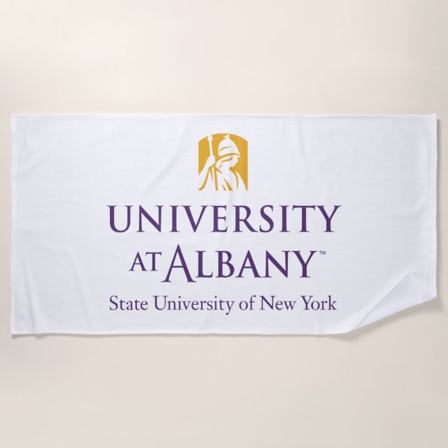 University at Albany Iconic Logo Beach Towel (Front)