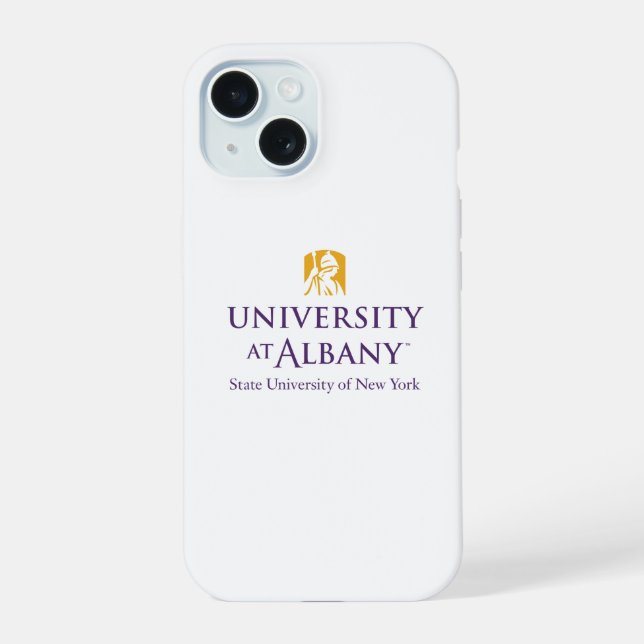 University at Albany Iconic Logo iPhone 15 Case (Back)