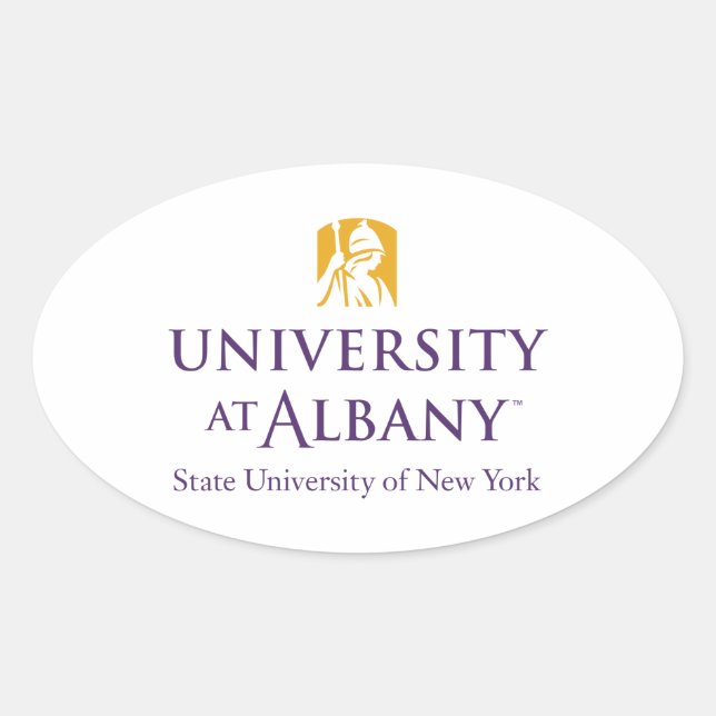 University at Albany Iconic Logo Oval Sticker (Front)