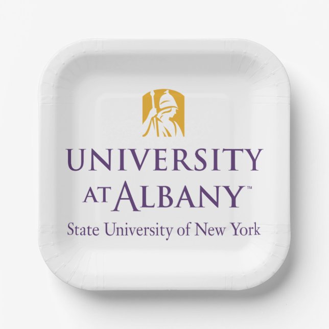 University at Albany Iconic Logo Paper Plate (Front)