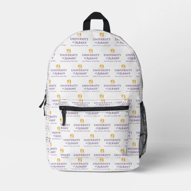 University at Albany Iconic Logo Printed Backpack (Front)