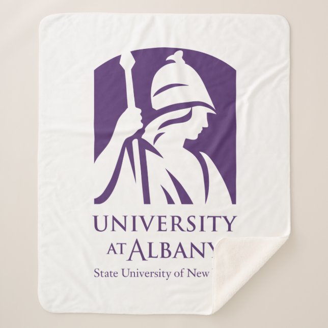 University at Albany Iconic Logo Sherpa Blanket (Front)