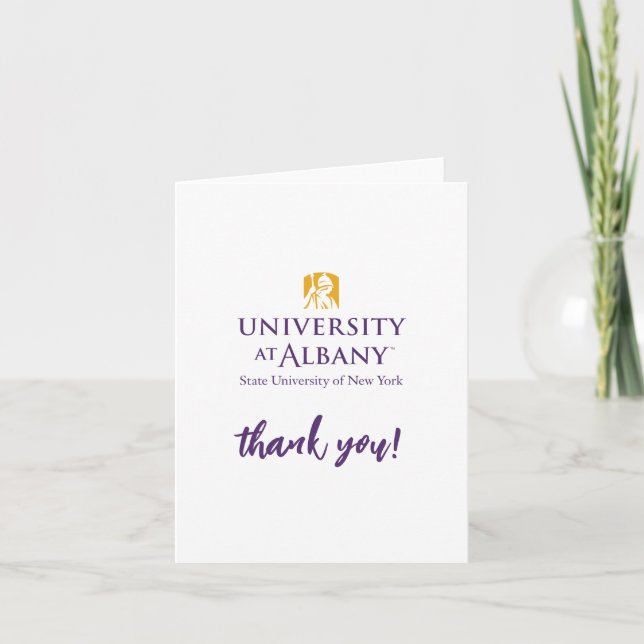 University at Albany Iconic Logo Thank You Card (Front)