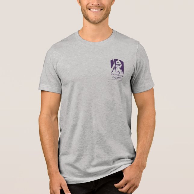 University at Albany Iconic Logo Tri-Blend Shirt (Front)