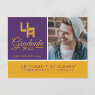 University at Albany Initials Logo Announcement Postcard