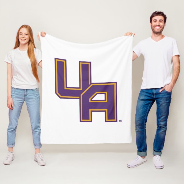University at Albany Initials Logo Fleece Blanket (In Situ)