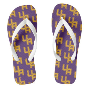 University at Albany Initials Logo Flip Flops