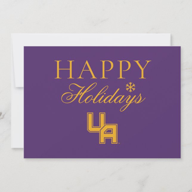 University at Albany Initials Logo Holiday Card (Front)