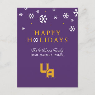 University at Albany Initials Logo Holiday Postcard