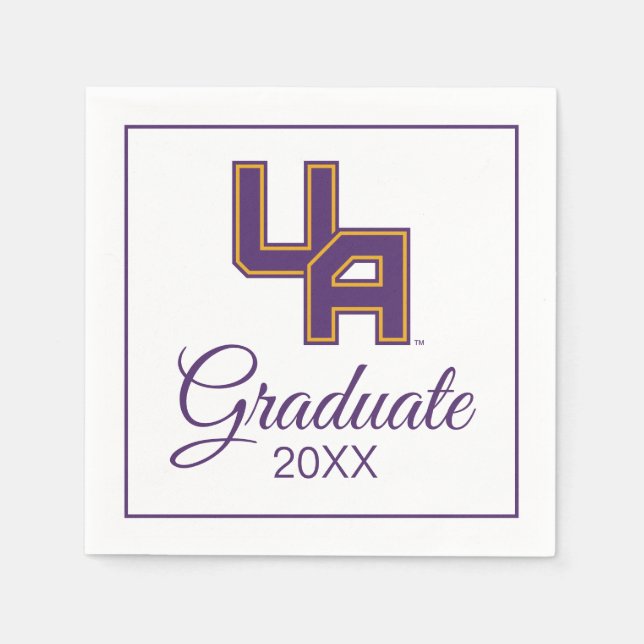 University at Albany Initials Logo Napkin (Front)