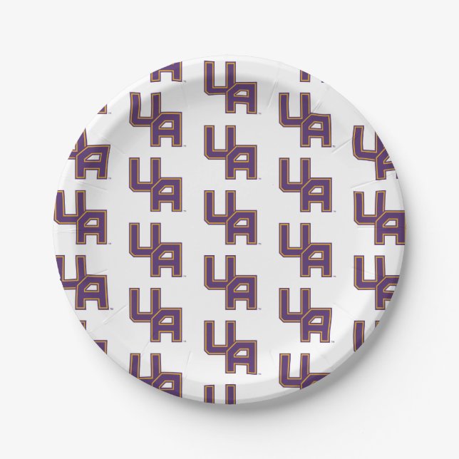 University at Albany Initials Logo Paper Plate (Front)